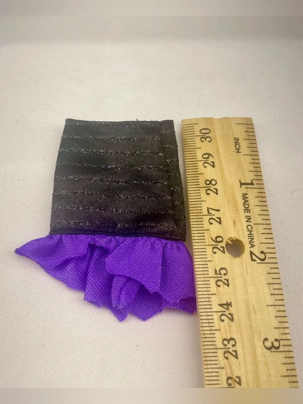 Monster High Create-A-Monster  Black and Purple Ruffle Mini Skirt